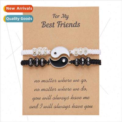 New beaded bracelet creative black whe splicing good friends
