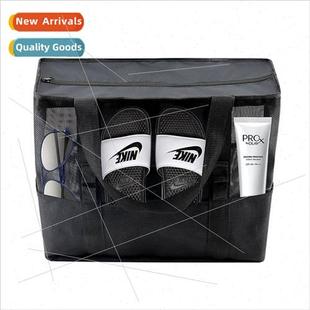 Mesh Beach Bag Tote Mesh Skeleton Bathroom Bag wh Zipper Cel