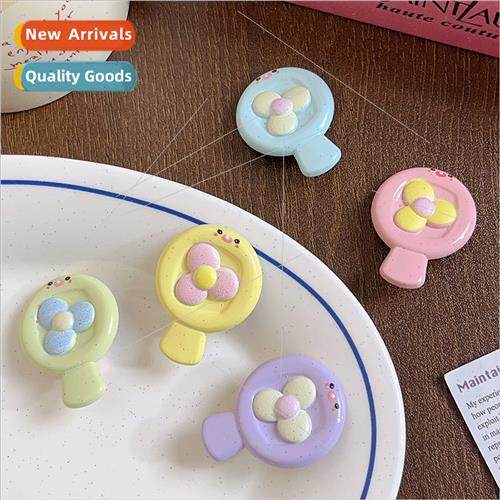 Dopamine creative fun fan hair clips ehead cute sweet bangs