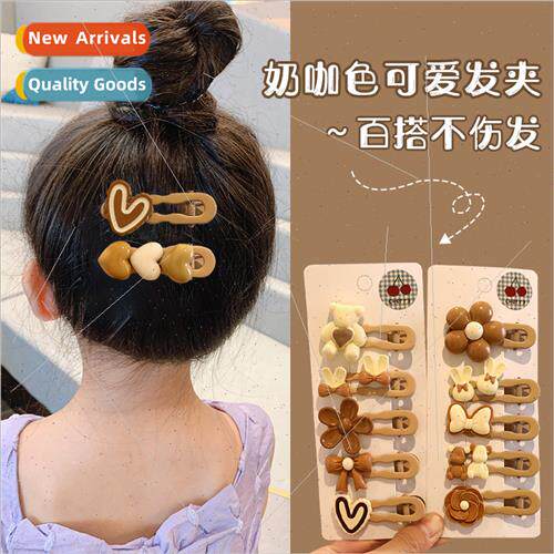 Milk curry children hair clips baby bangs broken hair clips