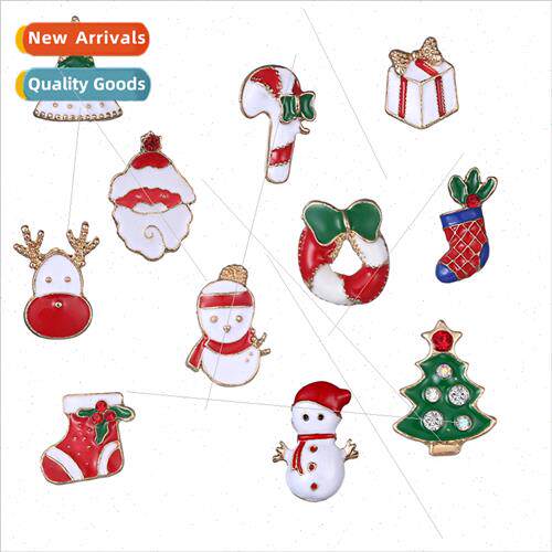 Santa Claus Tree Walking Stick Snowman Moose Sock Oil Drip P