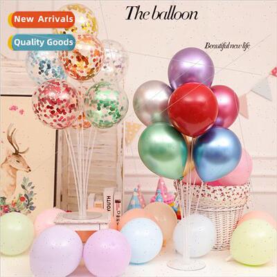 Table Floating Metallic Balloon Set Holiday Latex Balloon De