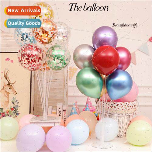 Table Floating Metallic Balloon Set Holiday Latex Balloon De