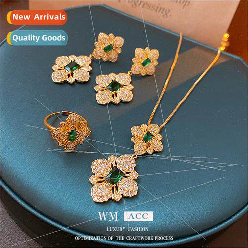 zirconia flower necklace 2023 summer new tide necklace elega