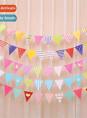 Festival party dress up supplies birthday flag banner triang