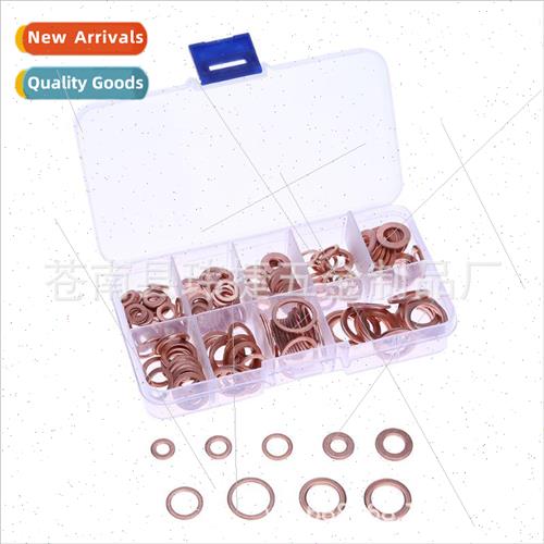 200pcs Purple Copper Gasket Washer Purple Copper Oil Seal Se