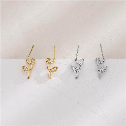 Aesthetic fresh branch earrings female 2023 new tide niche e
