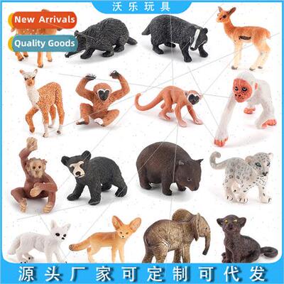 xteen miniature wildlife model set solid sting badger squirr