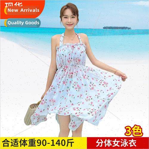 New spl skirt three-piece floral fresh sexy bikini thin bell