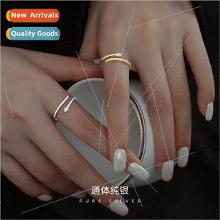 S925 silver Korea exquise simple snake ring creative small s