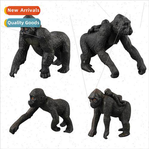 wildlife model solid ornaments gorilla chimpanzee toy set
