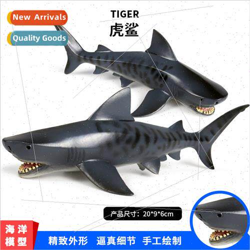 life animals plastic toys model solid tiger shark model toys