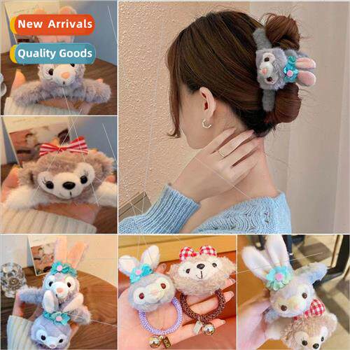 plush scratch clip fall winter large furry shark clip back h