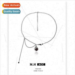 Black Tourmaline Pendant Necklace Spice Girls mple Retro che