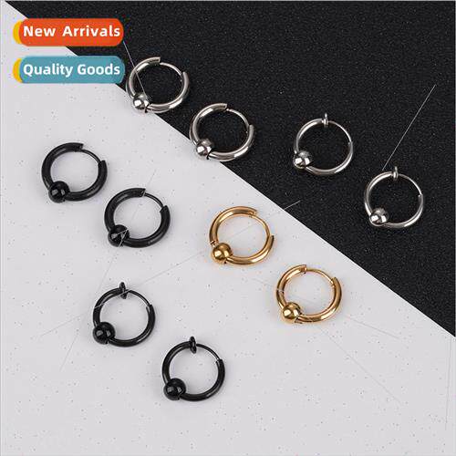 Europe new ear clip ear buckle earrings tanium steel stainle