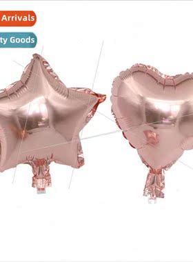 10 inch heart-shaped pentagram rose gold aluminum film ballo