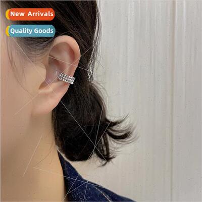 No ear holes geometric ear bone clip minimalist braided trip