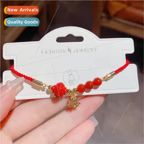 Autumn Winter che Red Flower Bracelet Delicate Vintage Brace