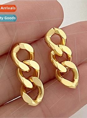 Europe nd ring loop tanium steel Europe metal chain earrings