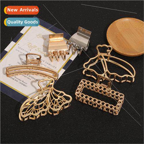 Korea ins metal grab clip back head large shark clip female