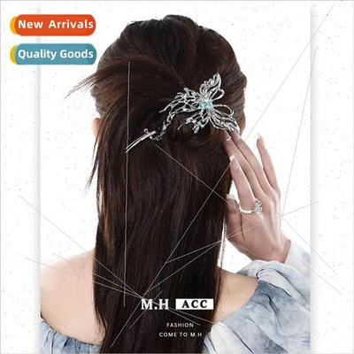 Metal hollow butterfly hair clips female new Chinese classic