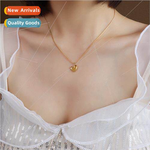 Koreasimple peach heart love necklace female necklace tanium