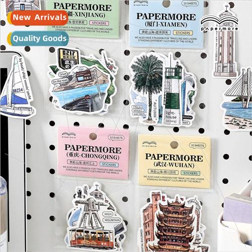 Run to mountains sea synthetic paper stickers sticker pack l