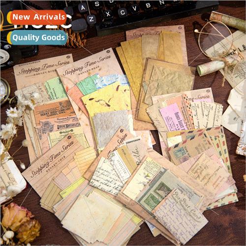 Stopping by time light vintage material paper simple ins han