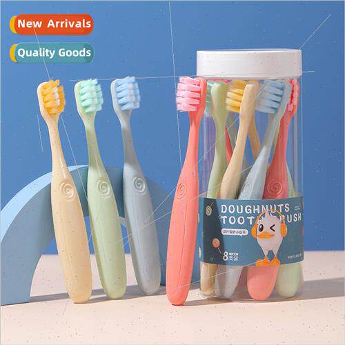 Children toothbrush 3-12 years old baby home 8 pcs bucket so