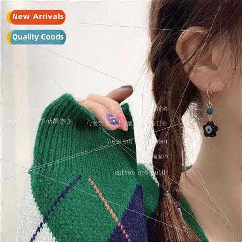 Vintage Girl/Art Flower Black Vintage che Korea College Hund