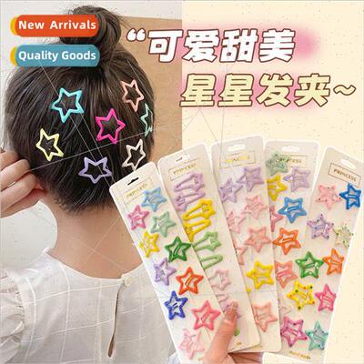 Dopamine cute star bb clip polka dot girl hair clip set swee