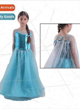Frozen Princess Elsa dress Elsa cosplay cosplay childrens pe