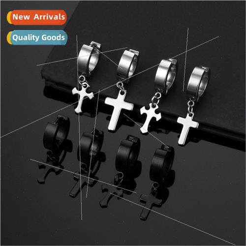 Europe cross earrings earrings ear clip alloy ear buckle fas