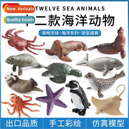 Mini model ornament octopus penguin seal crab starfish sea t