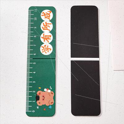 Cartoon magnetic ruler bookmarks students creative folding m