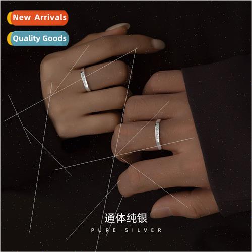 S925 lver mple First Look Couple Ring Fashion Hundred Men Wo