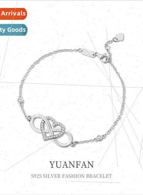 925 silver Heart Bracelet Women che ins Zirconia HJewelry