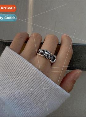 Vintage Heavy Human Skeleton Rings Rock Punk Backflip Skull