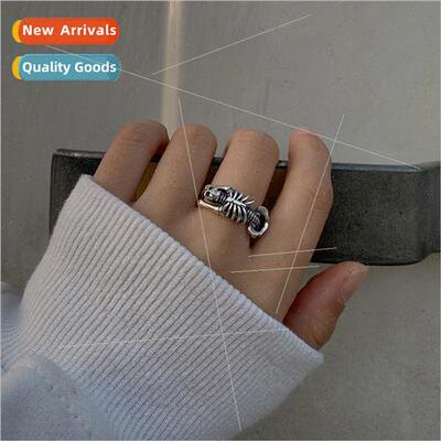 Vintage Heavy Human Skeleton Rings Rock Punk Backflip Skull