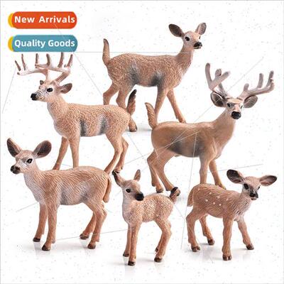 Wild Solid Whetail Deer Forest Animal Model Ornament Christm