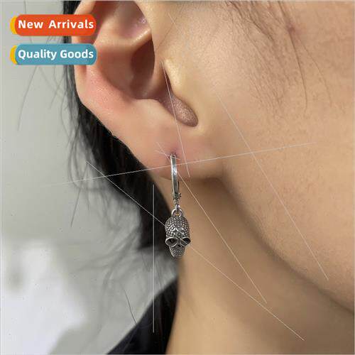 Vintage skull earrings Europe goth set punk hip-hop bouncer