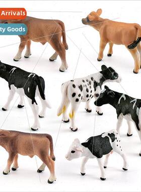 Ranch animals black spotted cows yellow cows Jersey cowboys