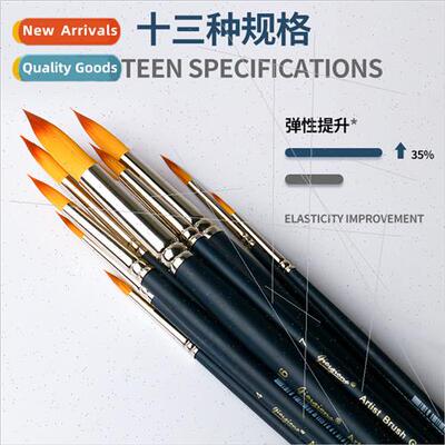 ngle Nylon Brush Pointed Outline Gouache Watercolor Brush Se