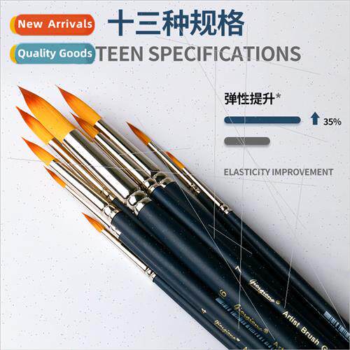 ngle Nylon Brush Pointed Outline Gouache Watercolor Brush Se