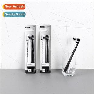 Charcoal Couple 2pcs Adult Toothbrush Soft Bamboo Bristle