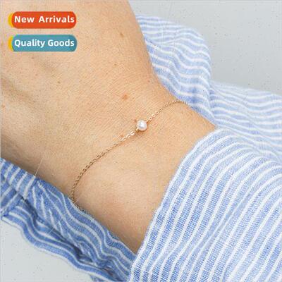 Women mple Stainless Bracelet Imation Pearl Bracelet Adjusta