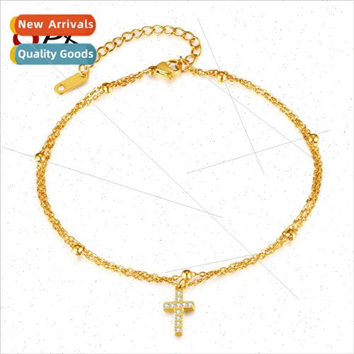 2024 Europe Fashion Inlaid Double Stainless Steel Gold Plate
