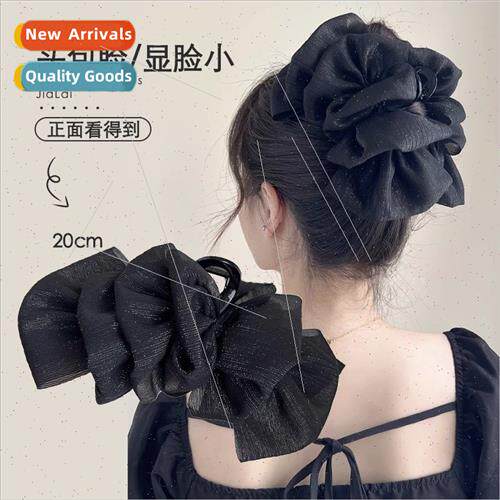 Lace bubble yarn black shark clip grip clip 2023 new oversiz