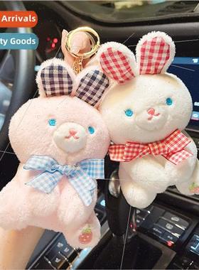 Plush rabb charm bag doll key chain car cute doll keychain d