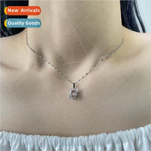 Full Diamonds Dragon Necklace Dragon Pendant wh Zirconia Cha